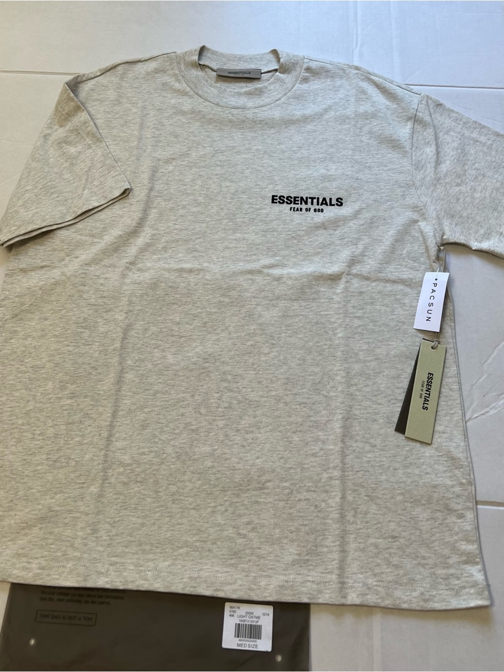 Fear of God ESSENTIALS Short Sleeve T-Shirt in Heather Gray